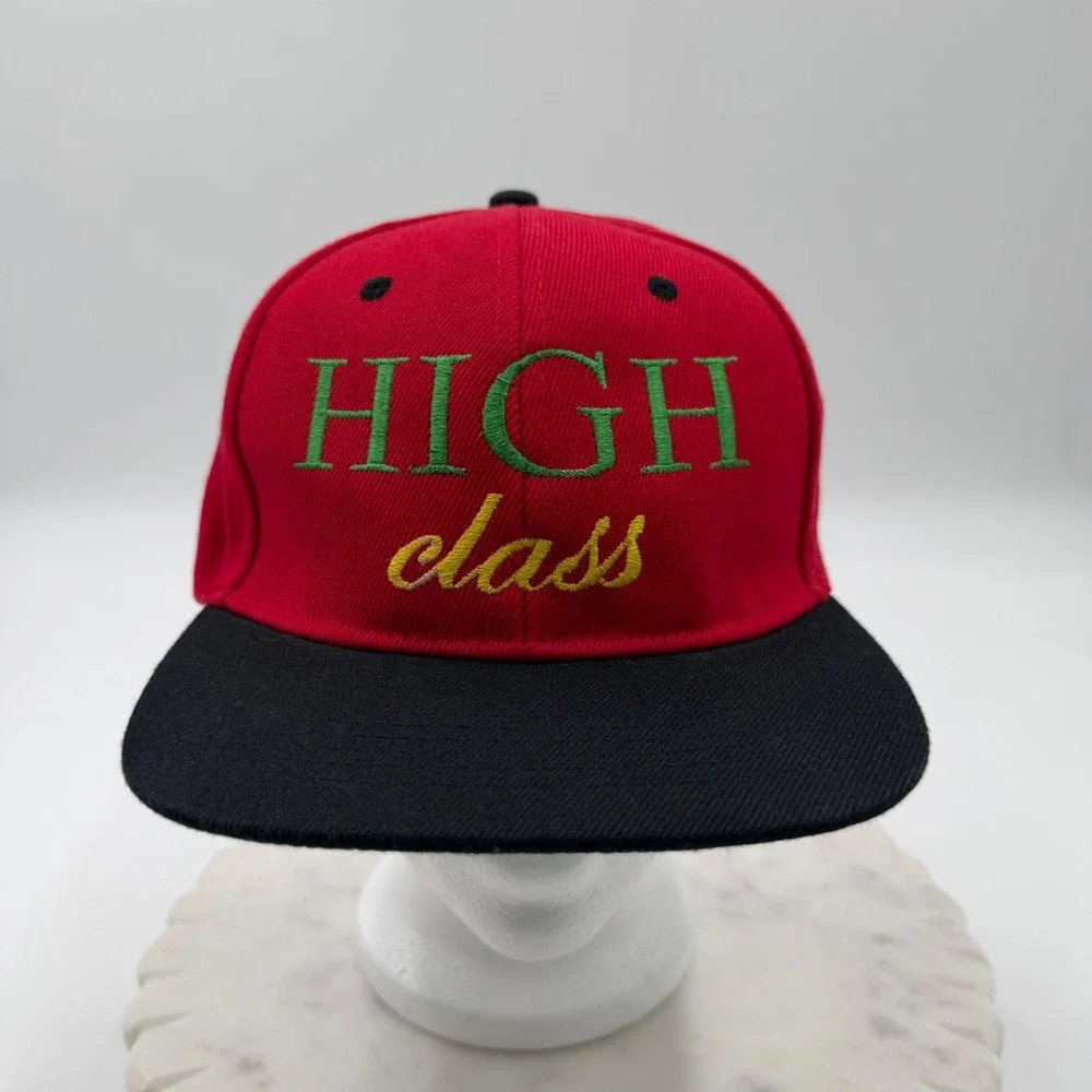 Wet Bandits High Class Snapback Hat Red Black Flat Bill Streetwear Cap Mens OS